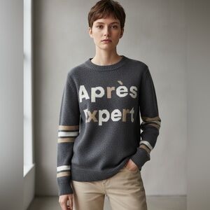 Loft / Lou & Grey Women's Ski Express Gray Cozy Sweater Size Small